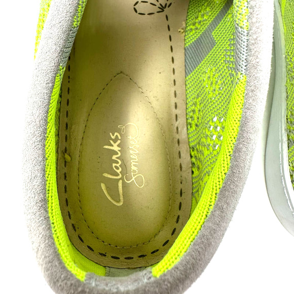 Clarks somerset size 9.5 m womens lace up yellow taupe 15190 26115503 - Picture 5 of 8